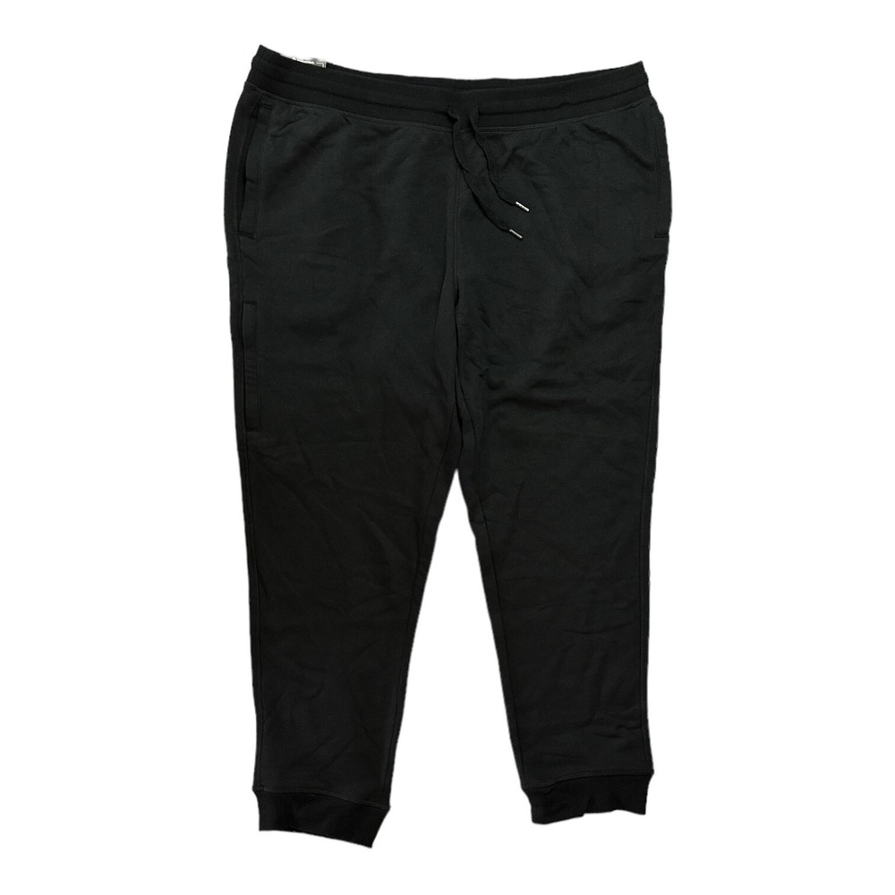 NWT Members Mark Mens‎ Fleece Jogger Black Large
